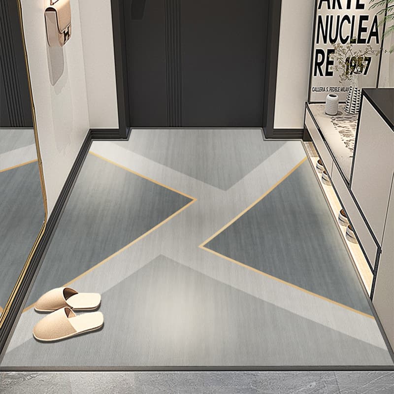 Crystal velvet entry door floor mats, household stain-resistant door mats, entrance door mats, living room large carpets, cuttable mats