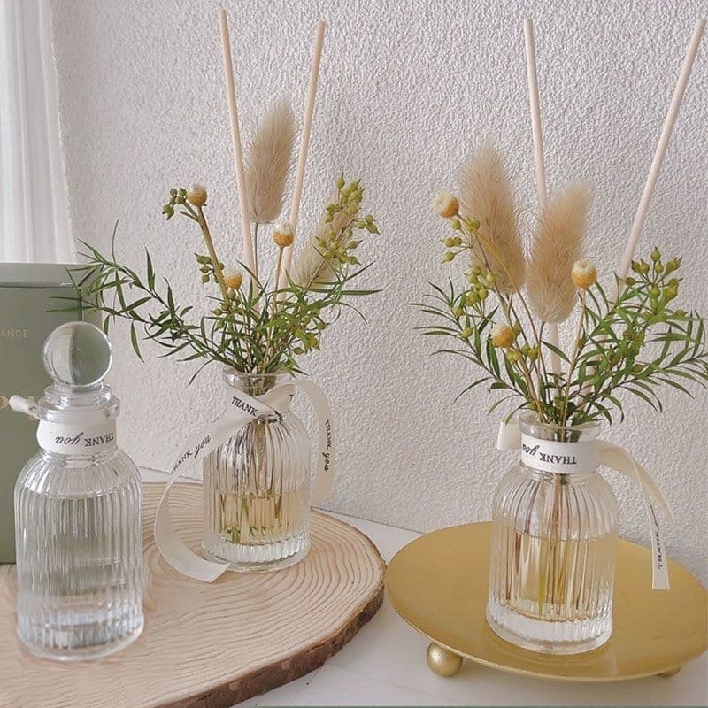 Flameless Aromatherapy Dried Flower Art, Niche Indoor Long-lasting Home Bedroom Room Perfume Deodorizing Diffuser with Essential Oil Ornament