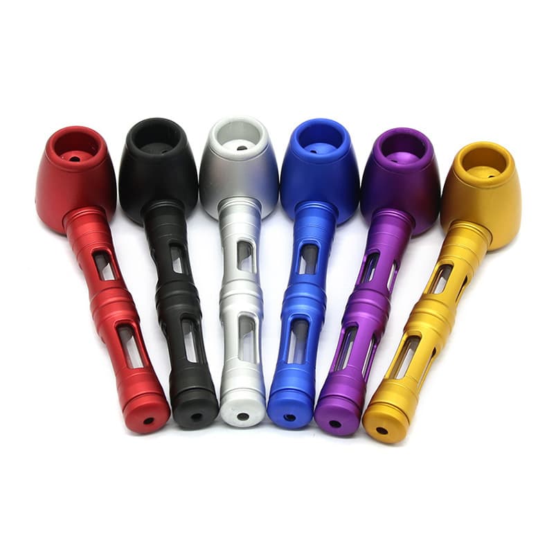 Cross-border e-commerce portable metal colorful glass tube pipe colorful fashionable removable aluminum alloy pipe gift box
