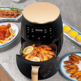 Large Capacity Touchscreen Air Fryer, Multifunctional French Fry Maker, Smart Electric Fryer 6L