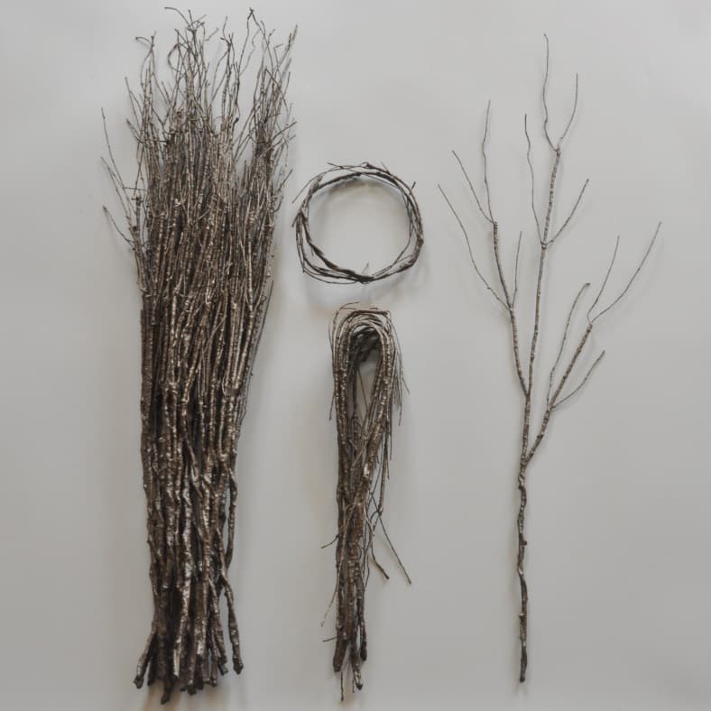 Cross-border Dried Vine Decor with Leaves - Indoor Dead Branches for Wall-mounted Plant Display