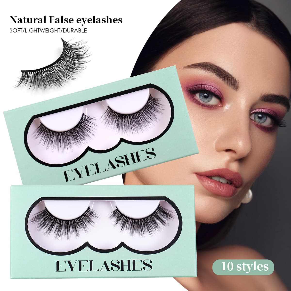 New 3D Chemical Fiber False Eyelashes for Cross-Border Sales in Europe and the US, One Pair of Thick Curly Messy Simulation Eyelashes, Wholesale Spot