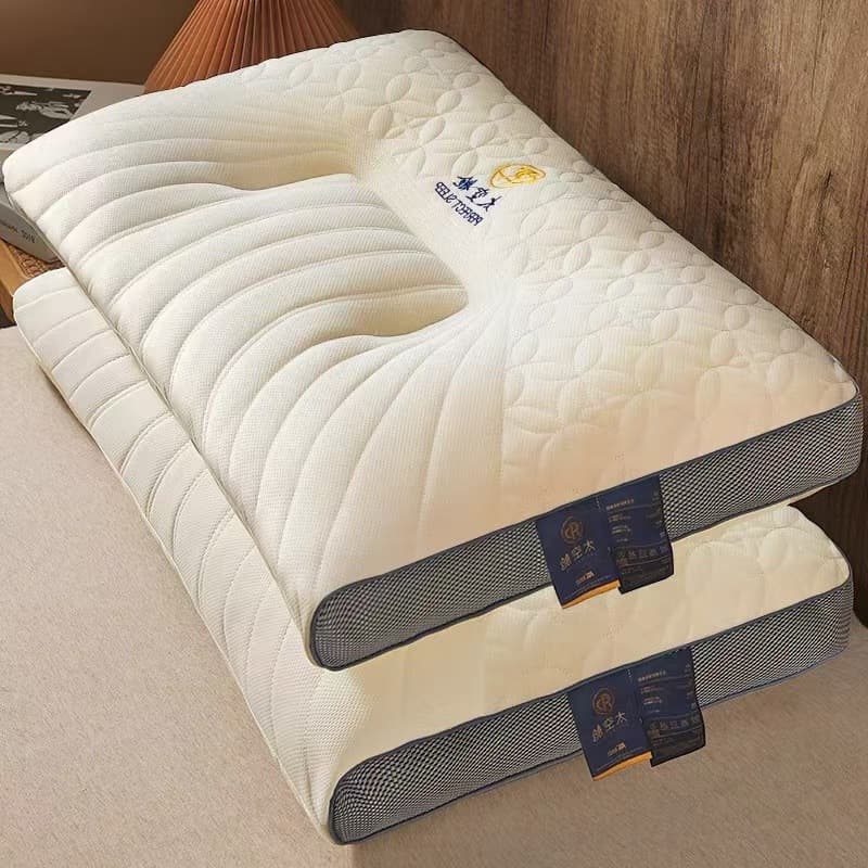 Thai Latex Pillow Pair for Home Use, Natural Rubber Single Dormitory Student Cervical Support Pillow Core, Sleep Aid Wholesale