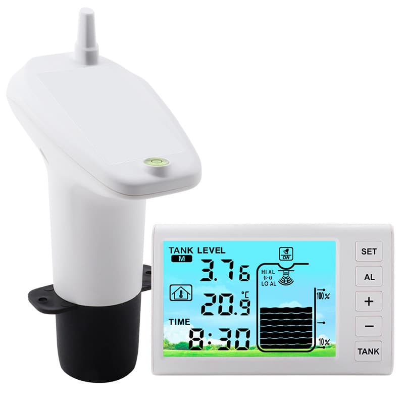 High/Low Water Level Alarm Waterproof Outdoor Unit Electronic Digital Display Household Water Tank Water Tower Level Gauge Ultrasonic Liquid Level Meter