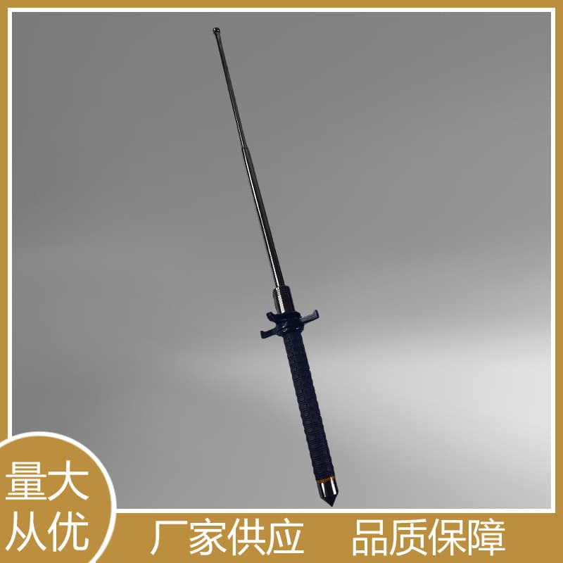 Solid telescopic self-defense knife-proof swing baton, security anti-explosion baton, three-section martial arts products tactical baton, outdoor