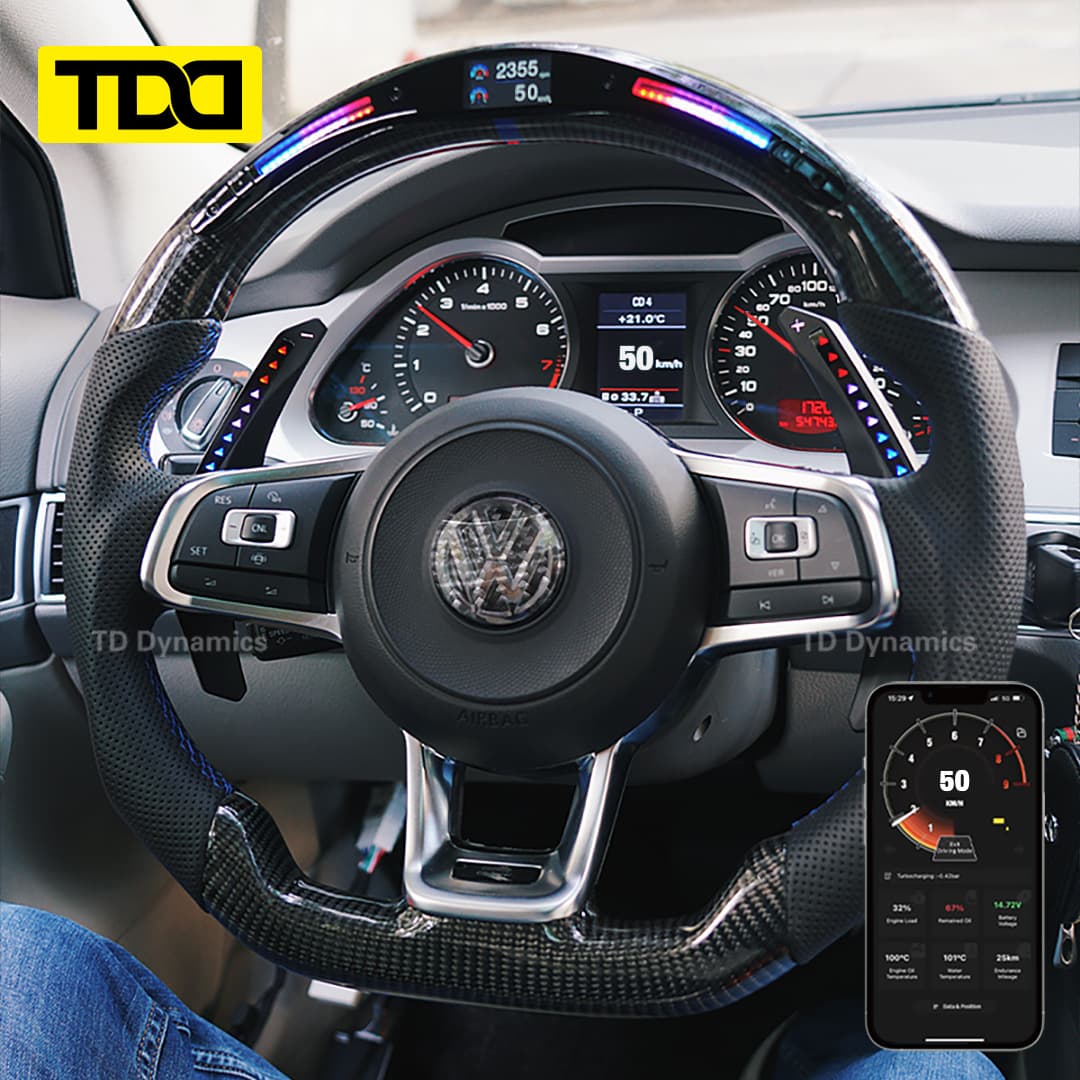 TDD is suitable for Volkswagen GTI MK7 matte black modified LED Smart shift