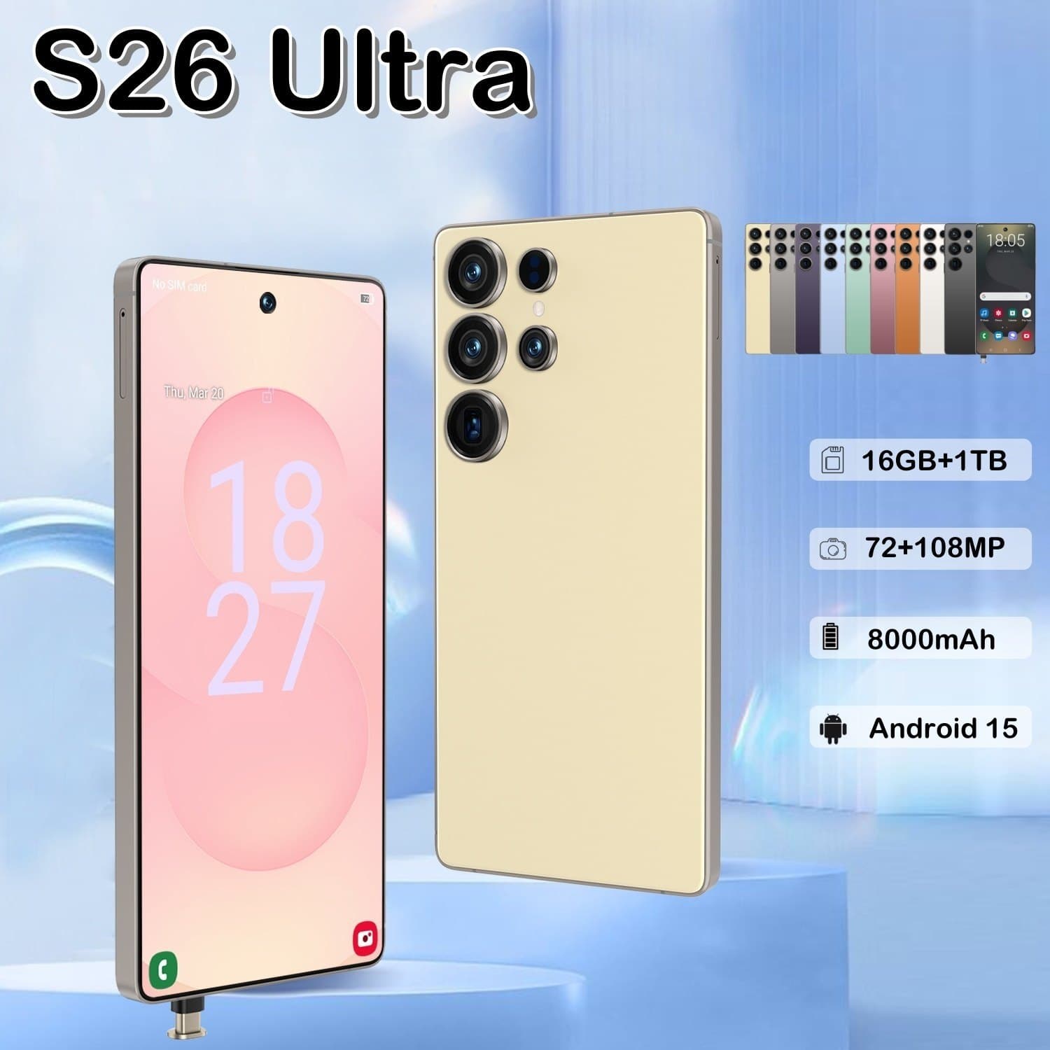 Cugo Cross-border Phone Model S26 Ultra Configuration 4+64GB True 4G Screen 7.3