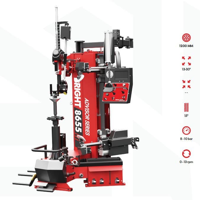 BRIGHT Fire Hawk 8655 Luxury High-End Tire Changer with ZD05 No-Pry Device
