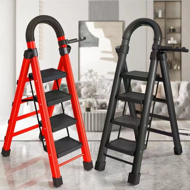 Ladder household folding ladder thickened carbon steel herringbone ladder mobile staircase telescopic ladder step ladder multi-functional indoor ladder
