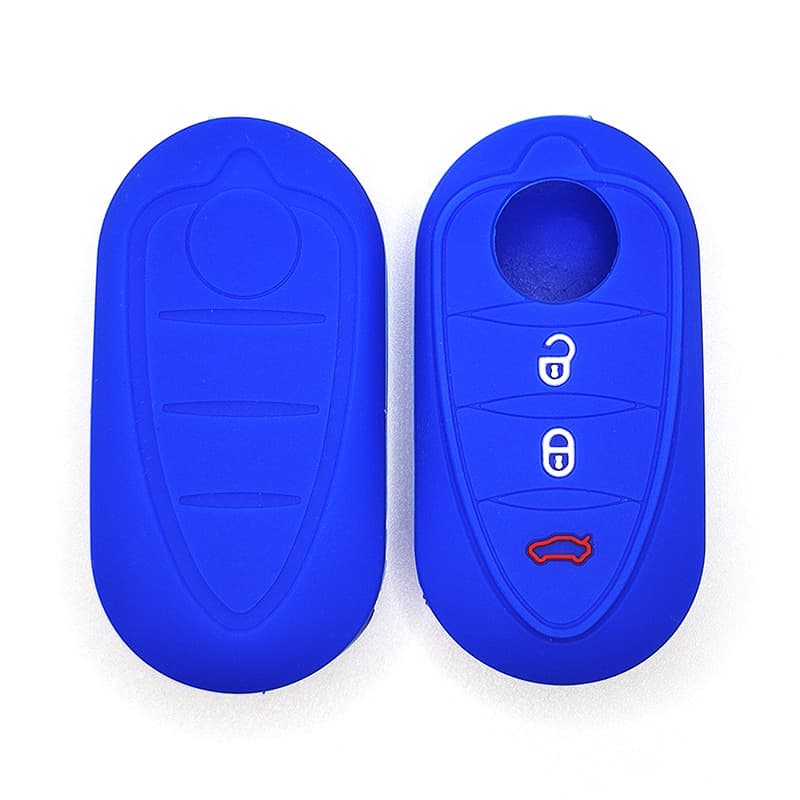 Silicone Soft Key Case Cover for Fiat Bravo Folding 3-Button Key Remote Protector