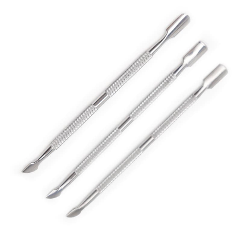 Stainless Steel Cuticle Pusher Nail Tool, Angled Nail Pusher & Cleaner, Yangjiang Manufacturer Manicure Tool Set