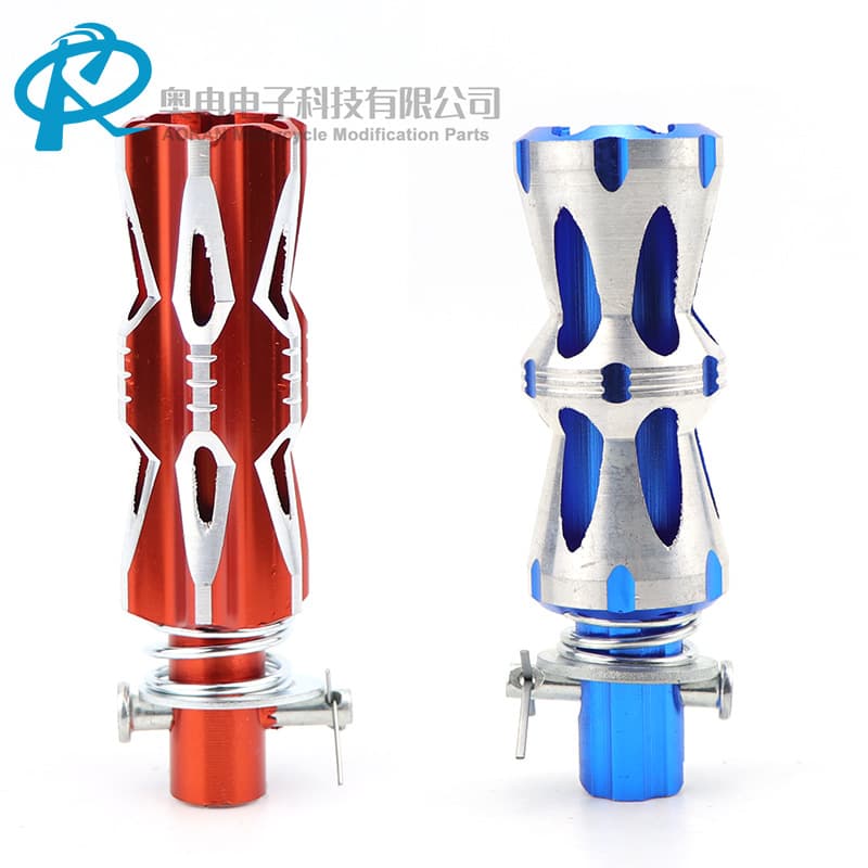 Perforated foot pedals, round aluminum alloy front and rear foot pedals, electric vehicle and motorcycle decorative accessories and modification parts.