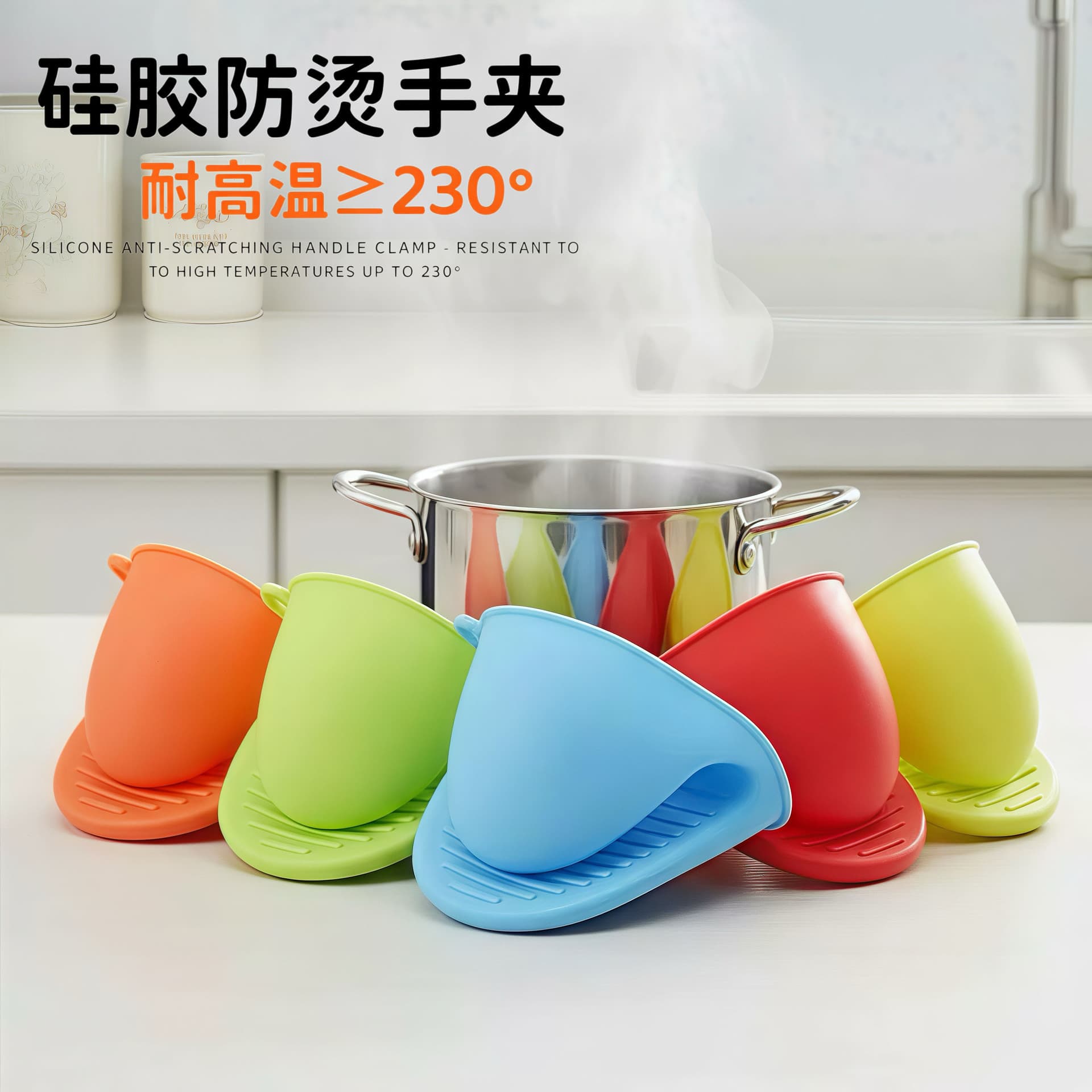 In Stock 43g Thickened Silicone Heat Insulation Gloves Oven Microwave Baking Tools Kitchen Anti-scald Silicone Hand Clip