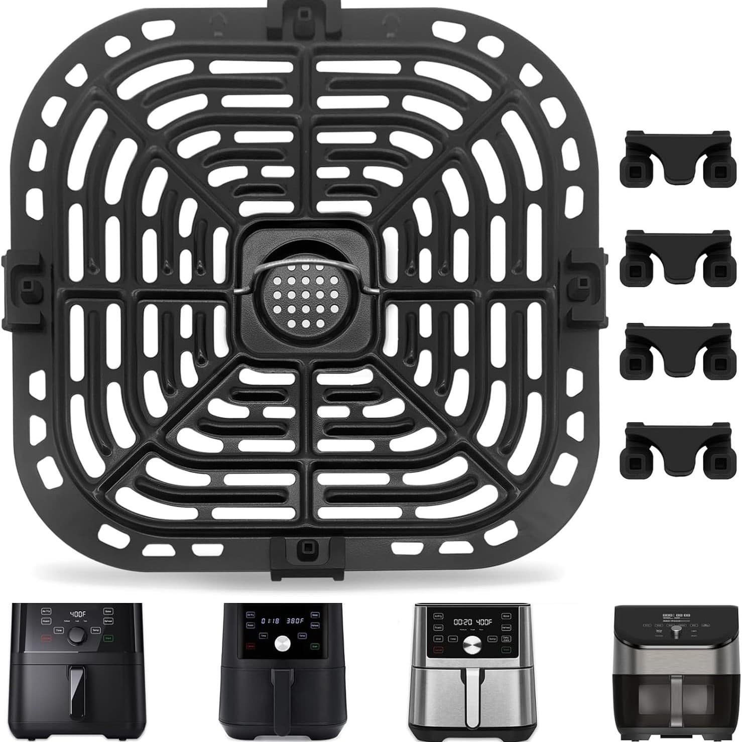 Air Fryer Tray GAF735 6QT Air Fryer Accessories Replacement Rack Parts Grill Baking Pan