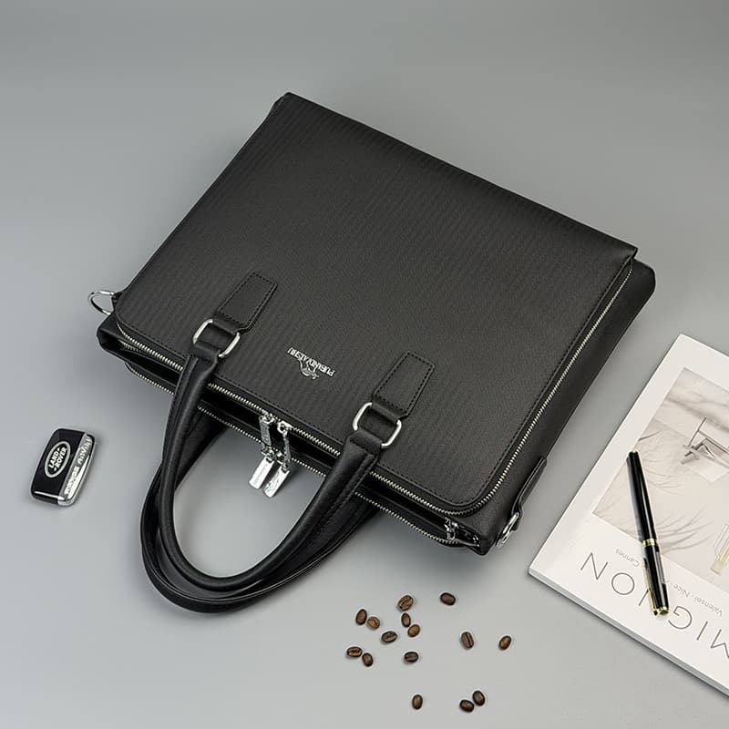 Cross-border new men's handbag horizontal style high-end briefcase men's business commuting large capacity wholesale computer bag