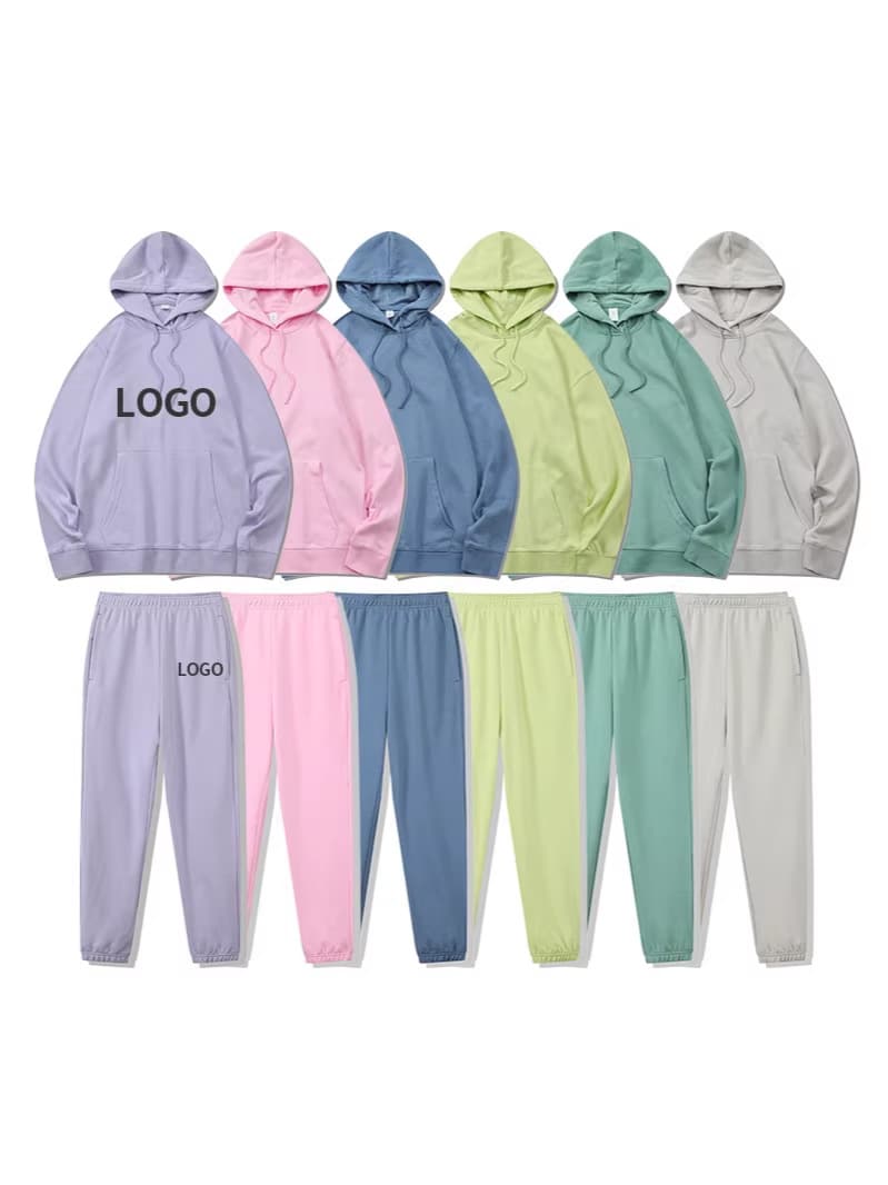 2026 Hot-Selling Cross-Border Basic Versatile Casual Sports Matching Hoodie and Sweatpants Set for Couples