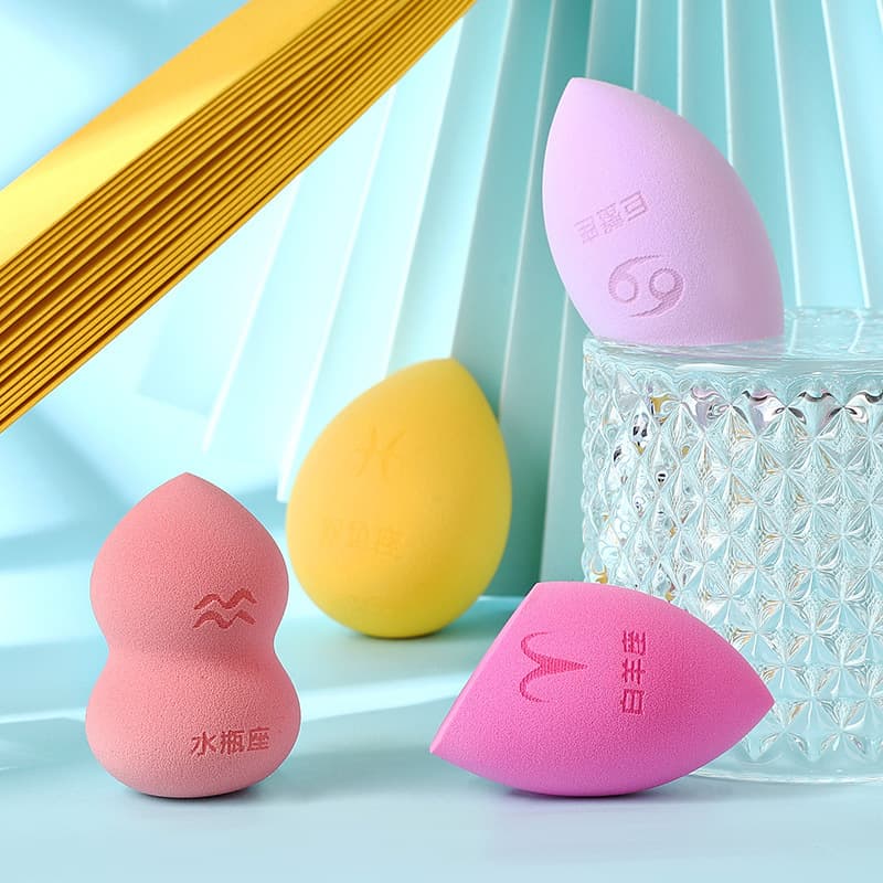 Zodiac Makeup Sponge Blender Egg, Beauty Blender, No Foundation Absorption, Skin-Friendly, Water Drop Shape, Drop Shipping