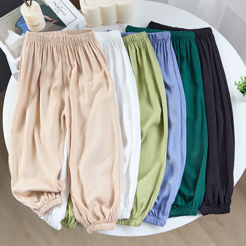 Baby Sun Protection Pants Summer Thin Kids Ice Silk Long Pants Boys Summer Bloomers Girls Infant Loose Big Bottom Pants