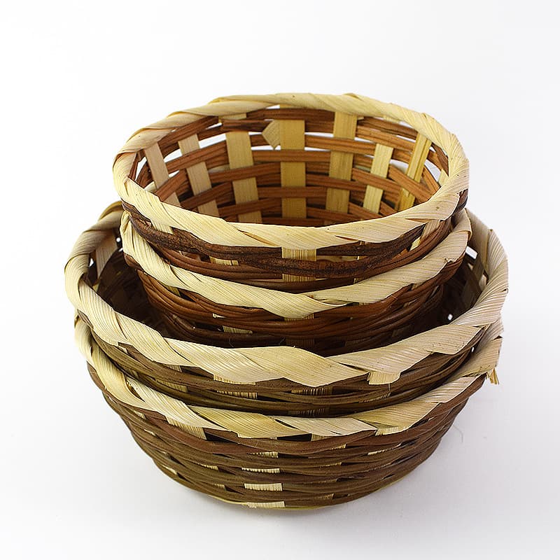Handmade Bamboo Fruit Basket, Vegetable Basket, Steamed Bun Pastry Basket, Bamboo Basket, Fruit Plate Decorative Storage Basket, Wholesale