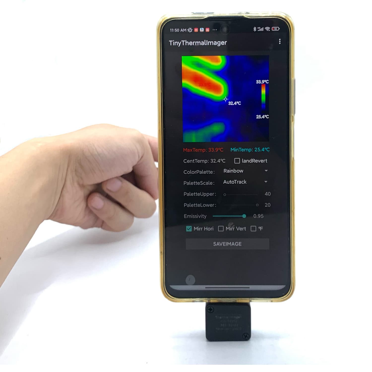 TIOP02 IR 32x32 Portable Thermal Imager, Temperature Measurement Thermal Imager, Cross-border Hot Selling