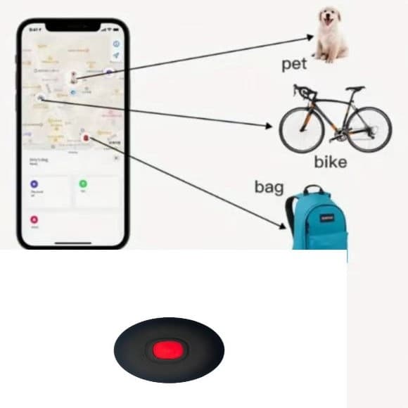 Google Tracker Pet Locator Global Positioning Compatible with iOS Find My / Device Smart