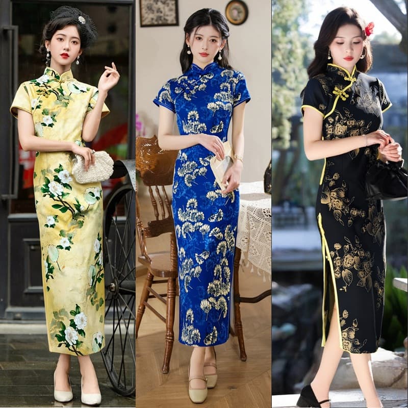 Beautiful cheongsam new Chinese style engagement wear daily wear 2025 new high-end temperament printing improved young girls