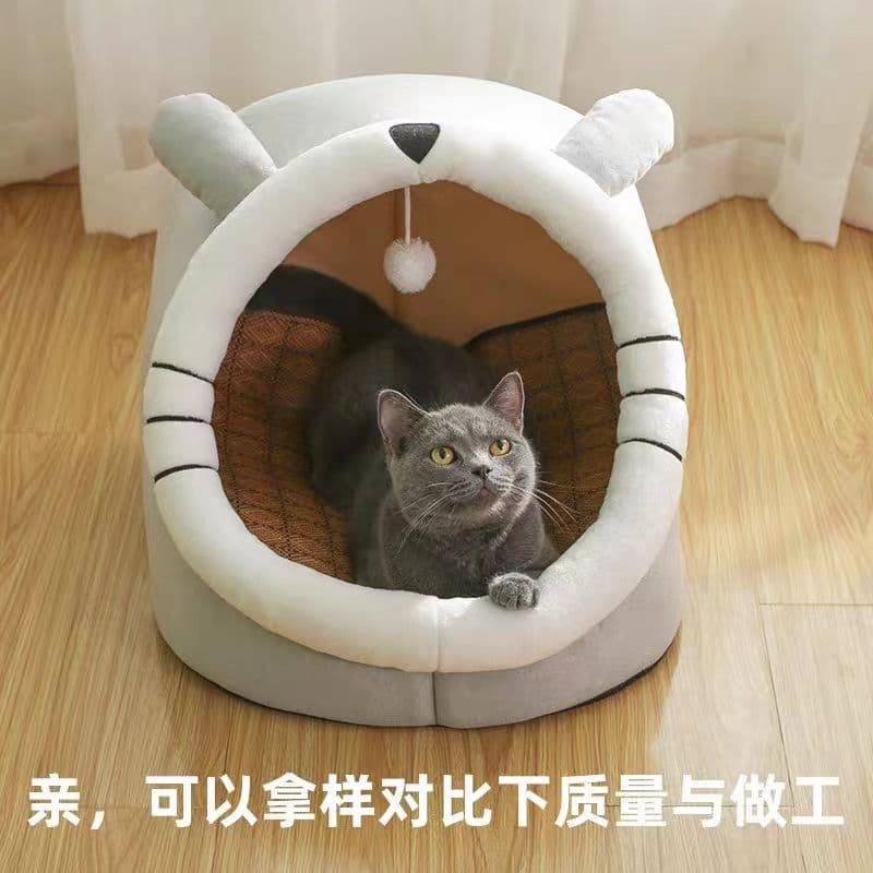 Cat house, all-season cat house, villa home, enclosed cat house, winter warm dog bed, pet supplies