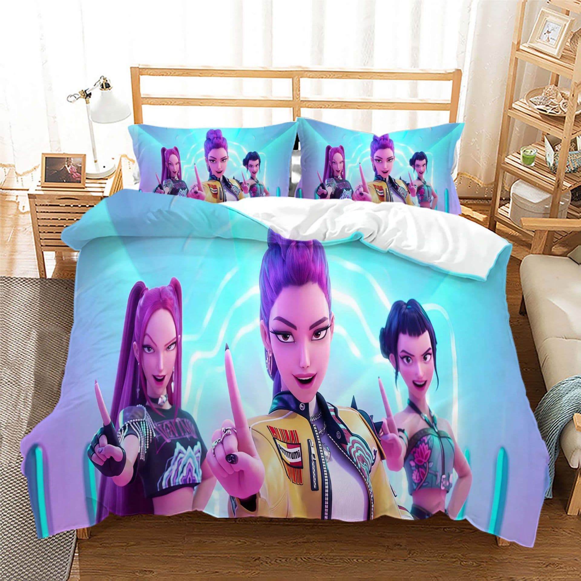 [Processing Custom] 3D Digital Printing Ready to Make Witch Hunter Series 3-Piece Set Foreign Trade Bedding Set