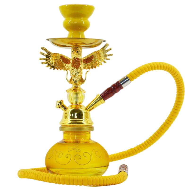 Hookah accessories cross-border Amazon factory small iron gun single-tube eagle pot Arabian style glass pot set
