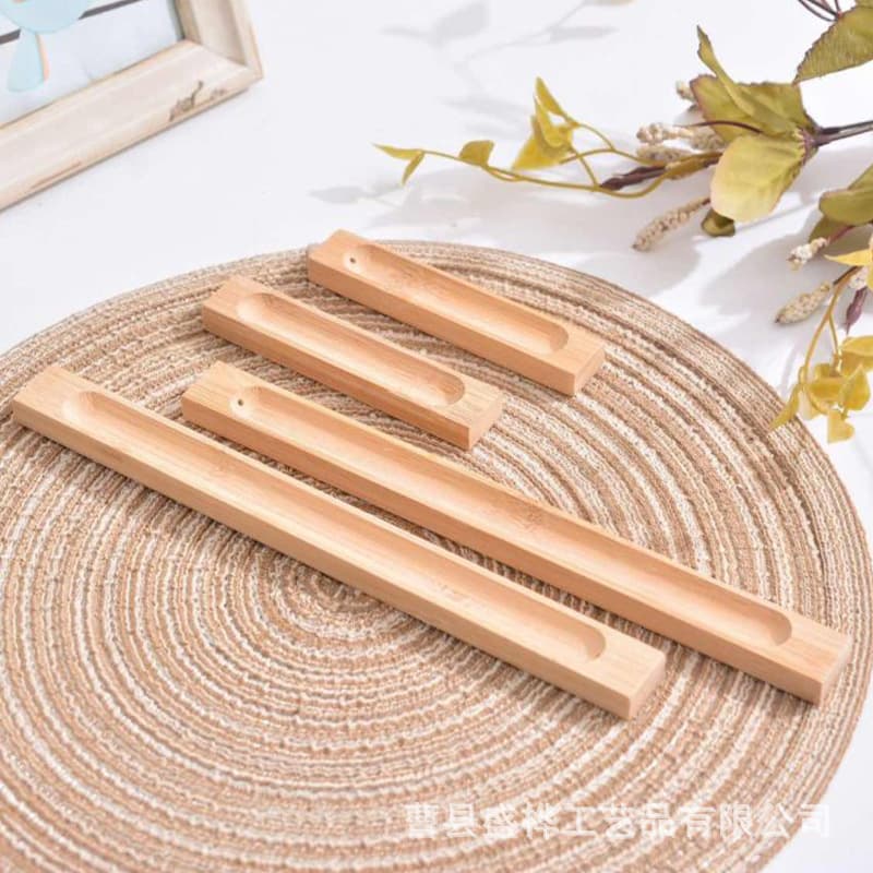 Cross-border Bamboo Wood Incense Box Indoor Incense Holder Base Home Use Sandalwood Agarwood Base Wooden Incense Stick Tray