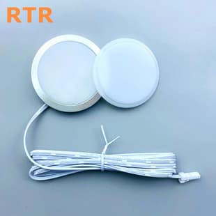 Upgraded Convex Cover Small Round LED Cabinet Light Low Voltage Recessed Light Thin LED Surface Mounted Display Cabinet Light 2W