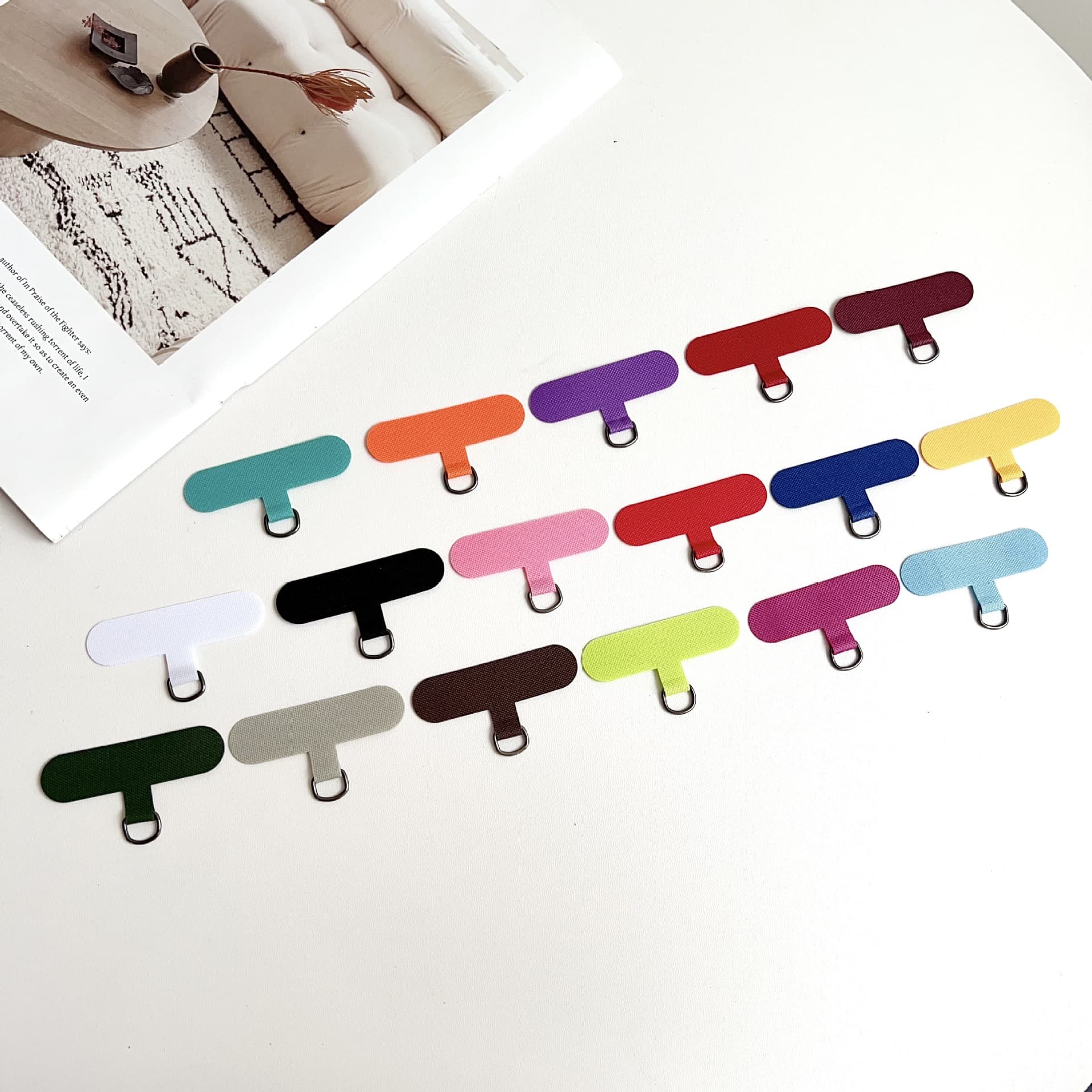 Universal Phone Lanyard Tab, Anti-Fray Cured Fabric Connector, Anti-Loss Gadget Phone Case Spacer
