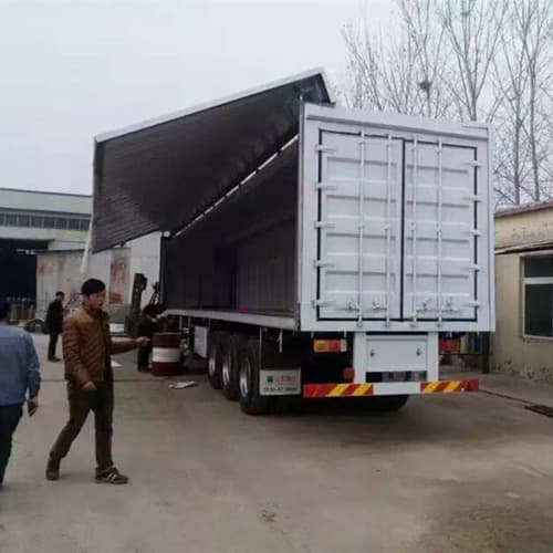 Export Flying Wing Semi-Trailer Van Wing Opening Transport Vehicle Double Flying Wing Container Semi-Trailer