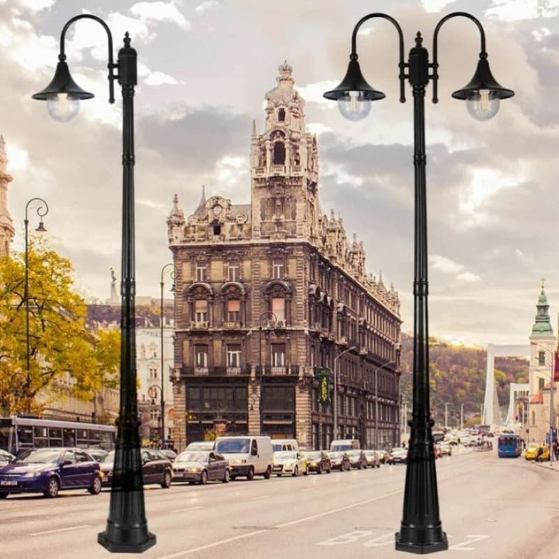 European Style Garden Light Park Villa High Pole Landscape Light Outdoor Community Waterproof Street Light New Rural Energy-Saving Lamp