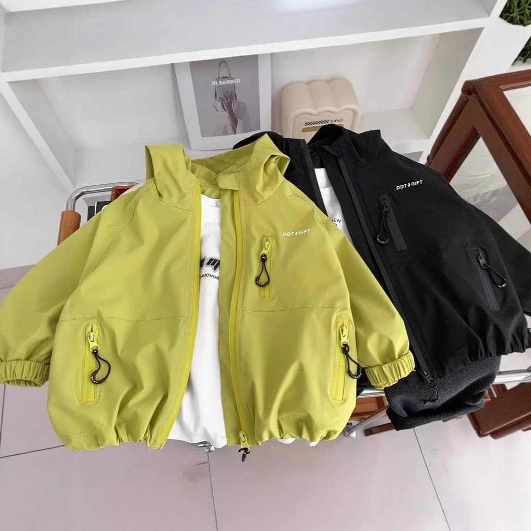 Children's Spring Windbreaker 2025 New Boys/Girls Windbreaker Baby Spring/Fall Jacket Hooded Casual Top