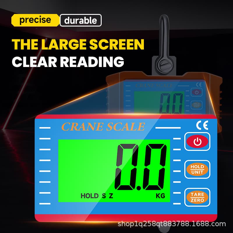 1000kg/1500kg/2000kg Electronic Hanging Scale 1T 1.5T 2T Portable Crane Scale with Hook