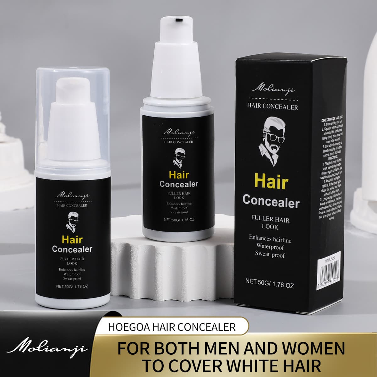 Molianji Hairline Scalp Concealer, Non-Fading Hair Dye Cover-Up Cream, Wholesale Scalp Concealer