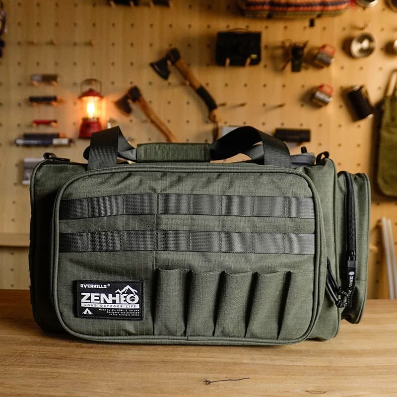 Outdoor Camping Picnic Bag Field Cutlery Storage Tactical Compartment Organizer Handheld Shoulder Bag