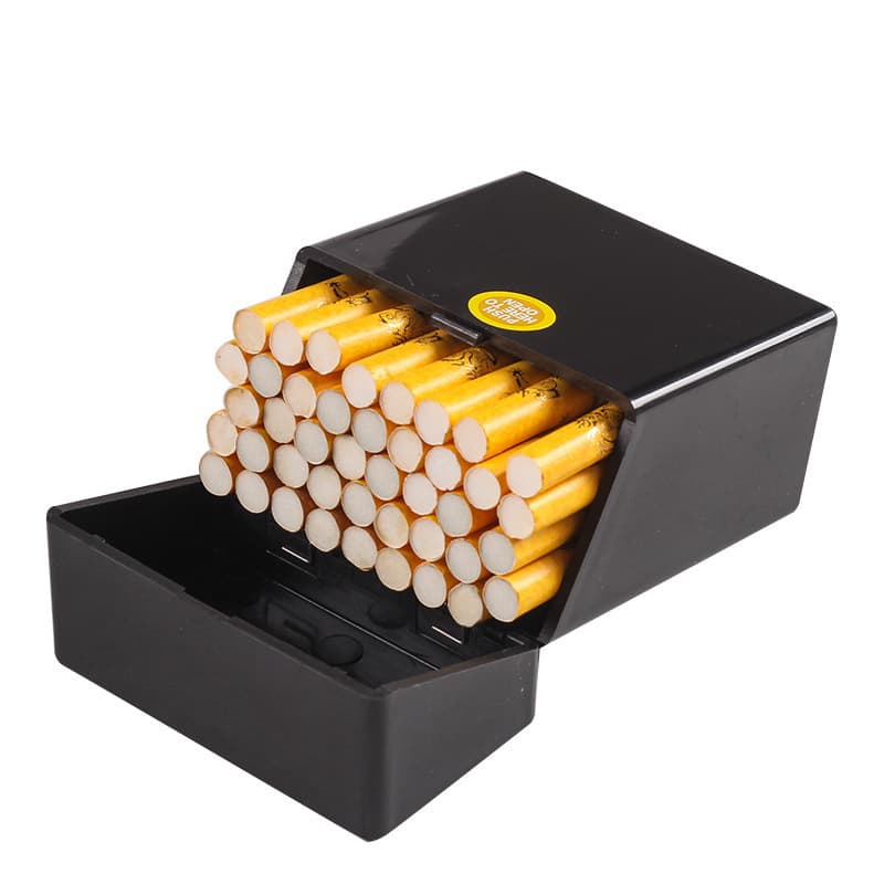 50-Pack Large-Capacity Cigarette Case, Creative and Trendy Cigarette Storage Box, Thick Cigarette Organizer, Moisture-Proof and Sealed, Plastic for Men