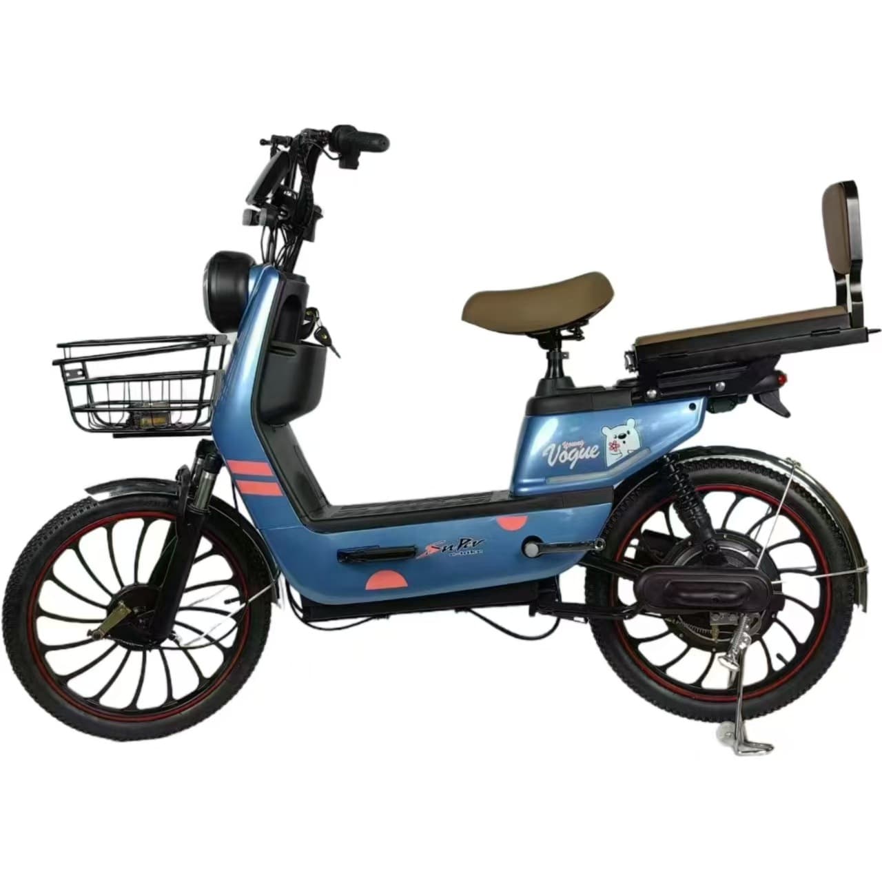 Electric Bicycle Factory Wholesale 20-inch Large Tire Seven Color Horse Two-Wheel Delivery Electric Bicycle