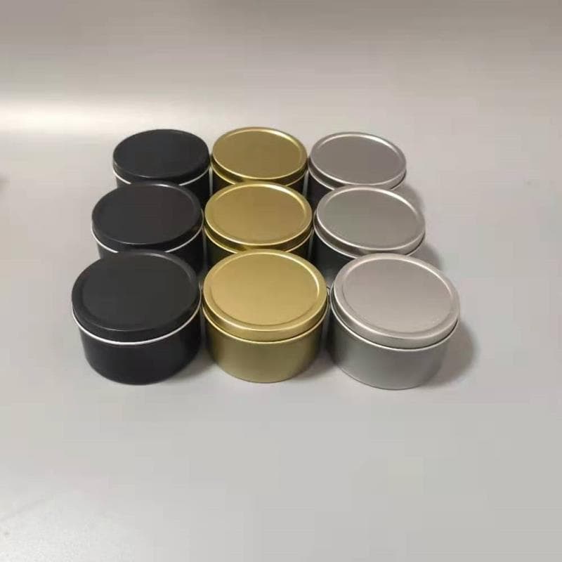 Factory direct supply, aromatherapy scented candle tin can, round candle metal tin can, diy candle material
