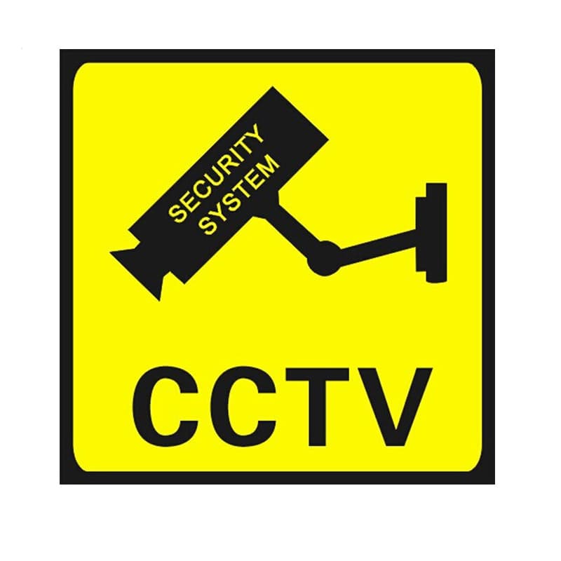 Cross-border hot-selling CCTV surveillance warning stickers, bright yellow, camera label stickers, slightly waterproof self-adhesive.