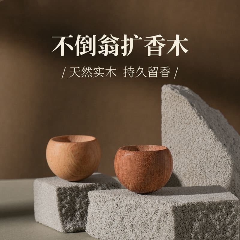 Essential Oil Diffuser Creative Portable Aromatherapy Wood Stone Small Round Egg Tumbler Ornament Car Fragrant Ball