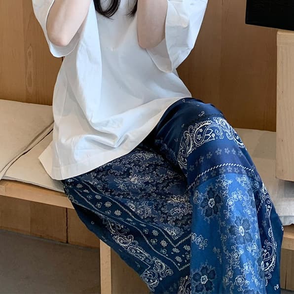 Plus Size Women's Loose Comfortable Casual Pants Printed Sleepwear Home Wear Polyester Fabric Spring Summer Autumn Winter