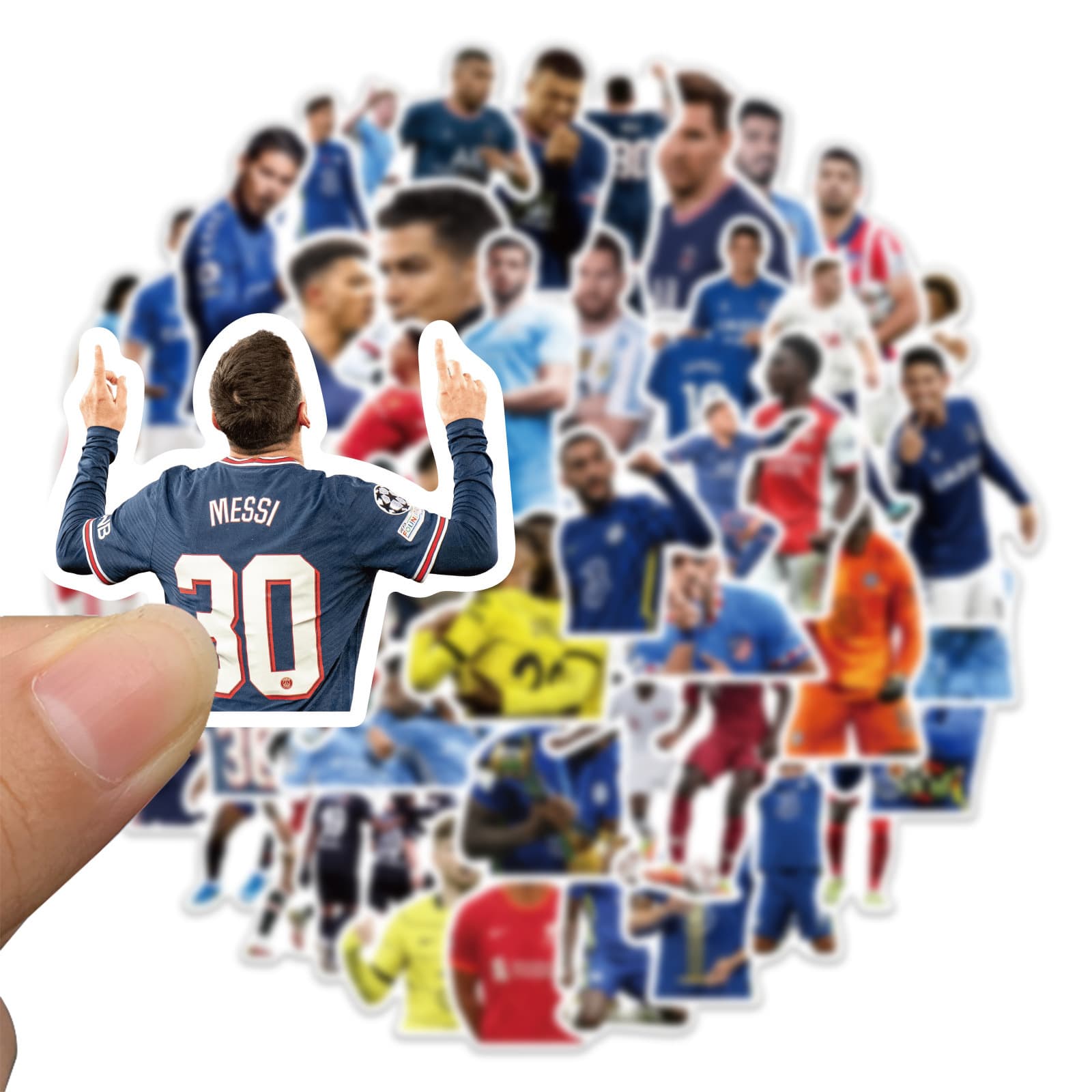 50 World Cup football star Messi stickers mobile phone case waterproof Neymar sticker Messi sticker