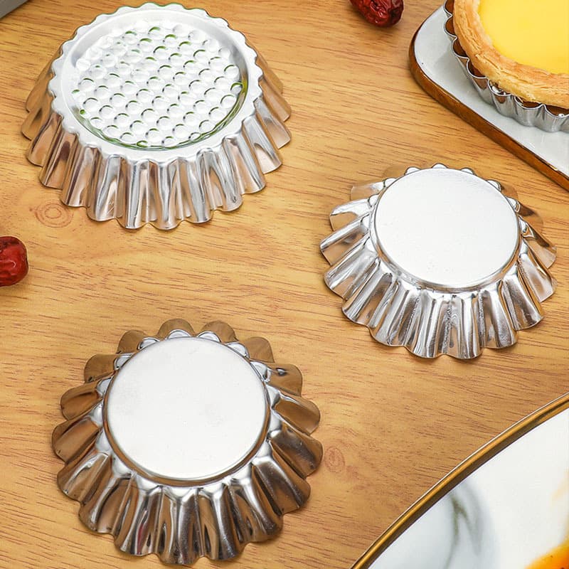 Stainless Steel Cake Mold, Egg Tart Mold, Steamed Rice Cake Mold, Pudding & Jelly Mold, Baking Tool