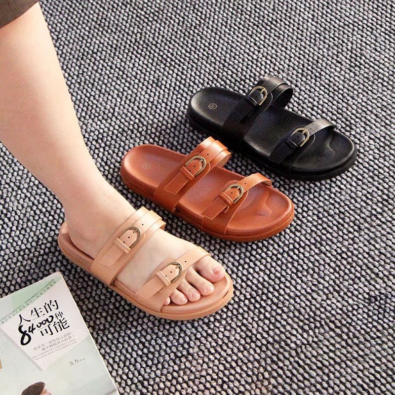 New Summer Flat Slippers for Women, Fashionable and Comfortable Beach Shoes, Craft Shoes