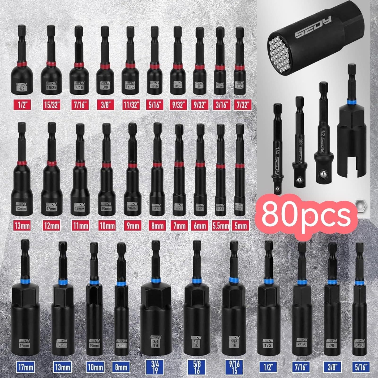 Cross-border Hex Socket Bit Set Industrial Grade Wrench High Hardness Power Tool Magnetic Screwdriver Bit Combination