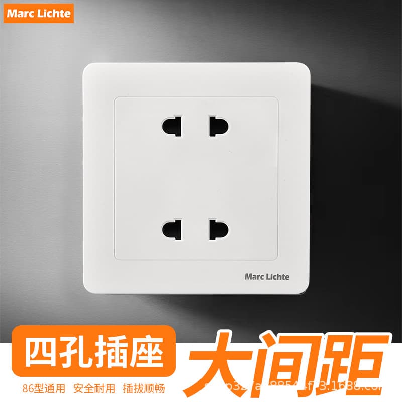 Type 86 four-hole socket household wall switch socket panel two two by two 4 holes 2 holes multi-function