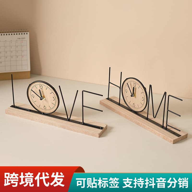 Handcrafted Creative TV Cabinet Decorative Ornament Home Living Room Bedroom Entryway Wine Cabinet Office Desk Clock Display